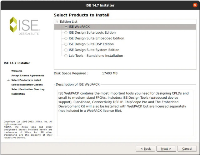 Xilinx ISE Installer